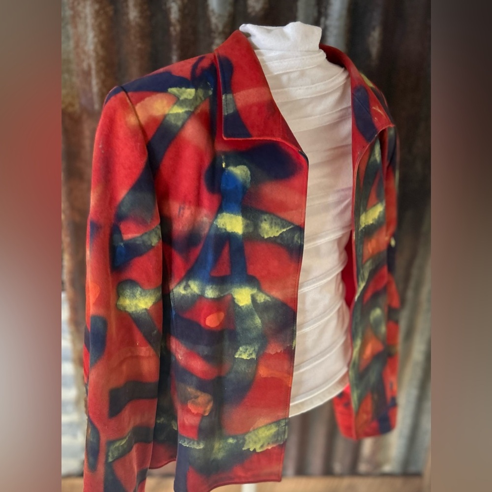 Allen Vandever Hand-painted Art Jacket ONE OF A KIND! - size small - Picture 8 of 8